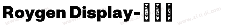 Roygen Display字体转换
